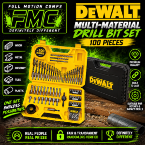 DEWALT MULTI-MATERIAL DRILL BIT SET 100 PIECES