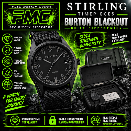 STIRLING TIMEPIECES BURTON BLACKOUT